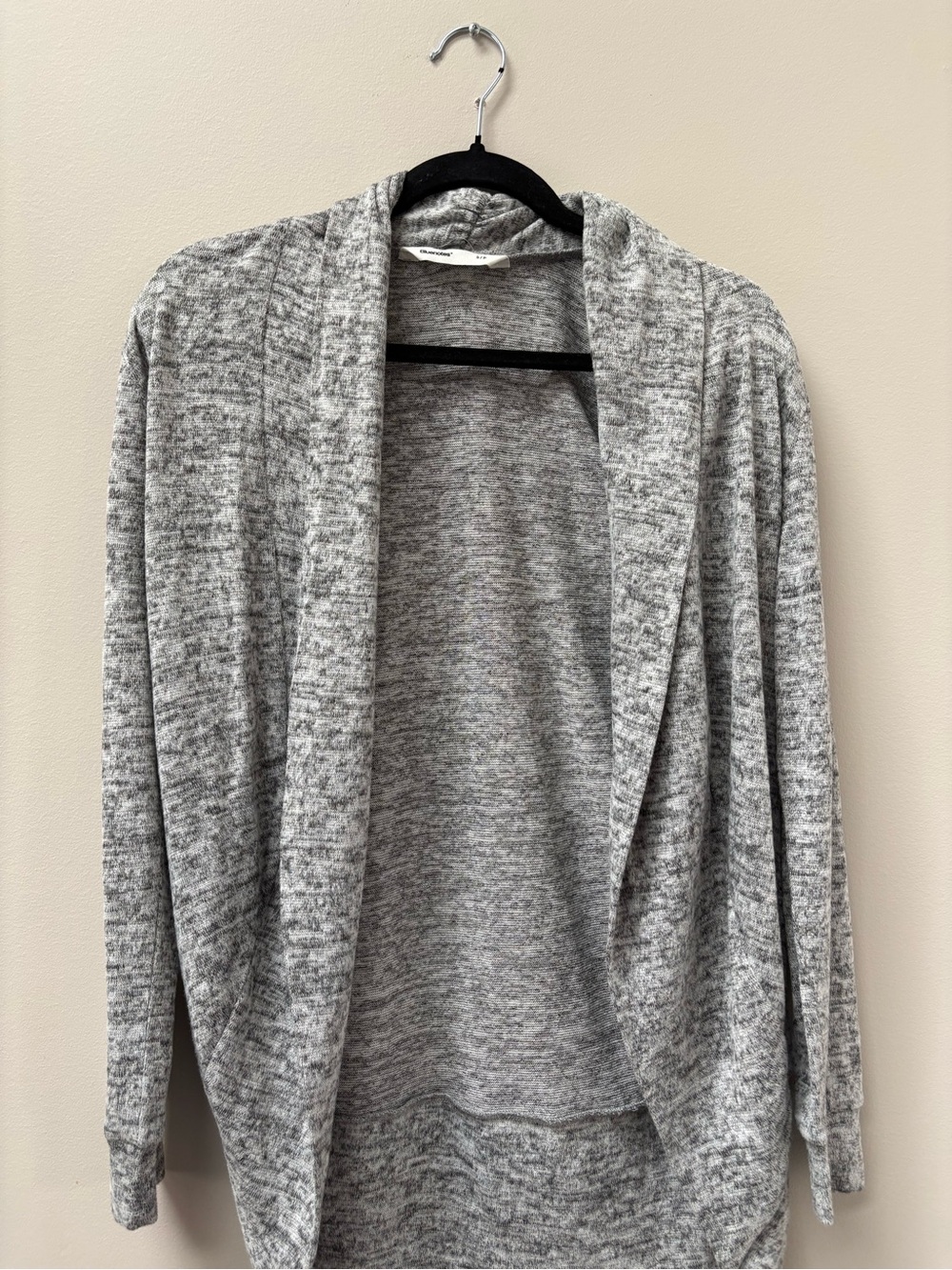 Bluenotes Women's Heather Gray Open-Front Cardigan